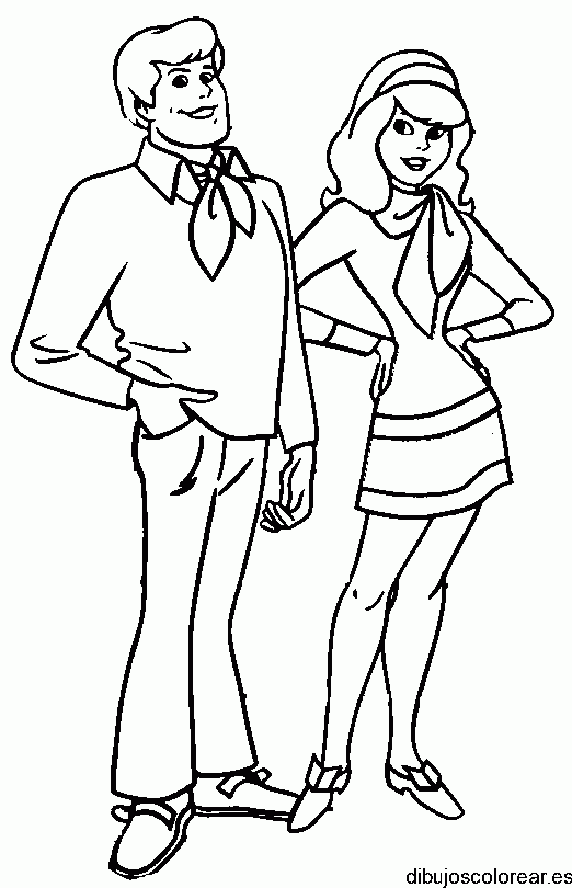Dibujo amigos de Scooby Doo para colorear