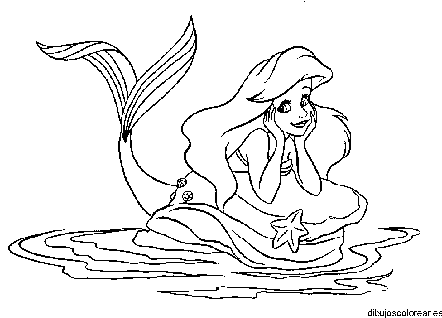 Dibujo de Ariel para colorear