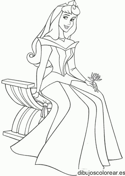 Dibujo de Aurora sonriente para colorear