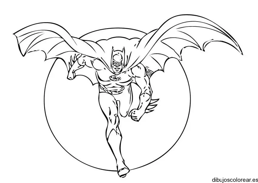 Dibujo de Batman corriendo para colorear