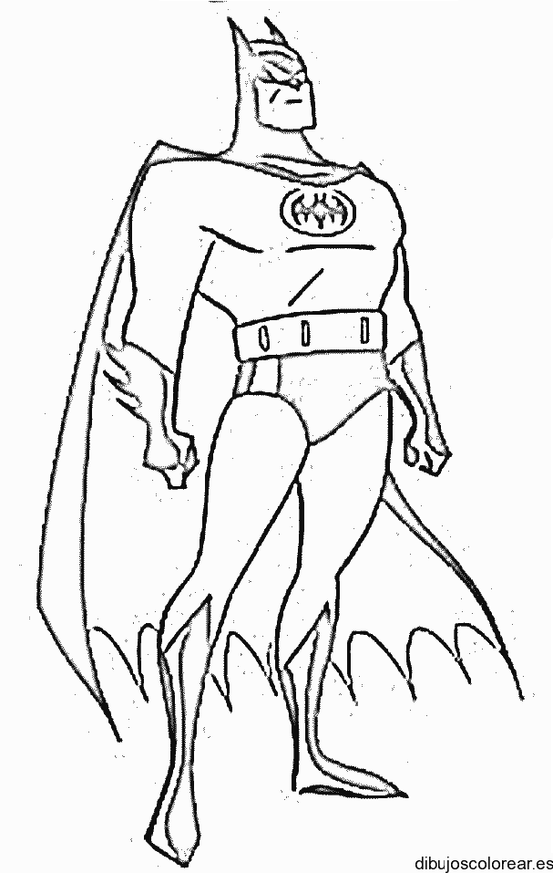 Dibujo de Batman de pie para colorear