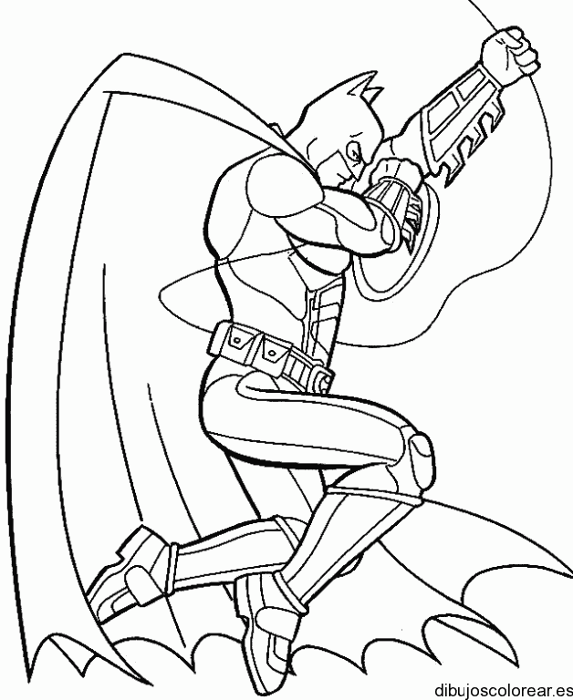 Dibujo de Batman volando para colorear
