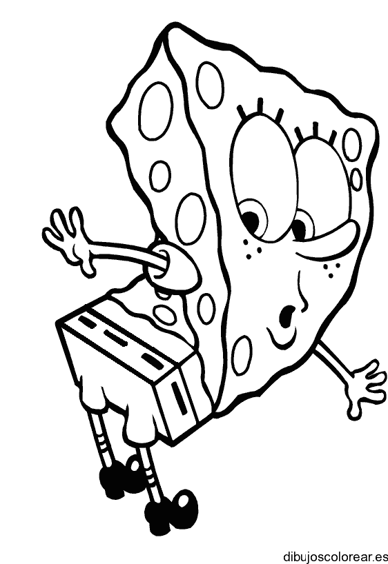 Dibujo de Bob Esponja bailarín para colorear