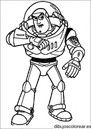 Dibujo de Buzz con su reloj para colorear