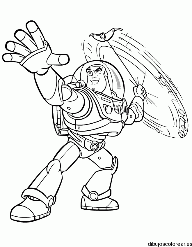 Dibujo de Buzz lanzando para colorear