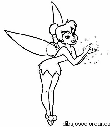 Dibujo de Campanilla aplaudiendo para colorear