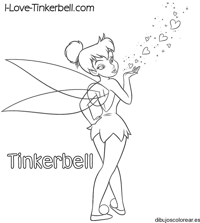 Dibujo de Campanita suspirando para colorear