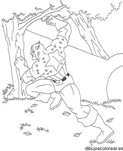 Dibujo de Capitán América corriendo para colorear