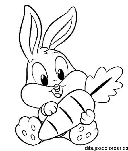 Dibujo de conejo Bugs bebé para colorear