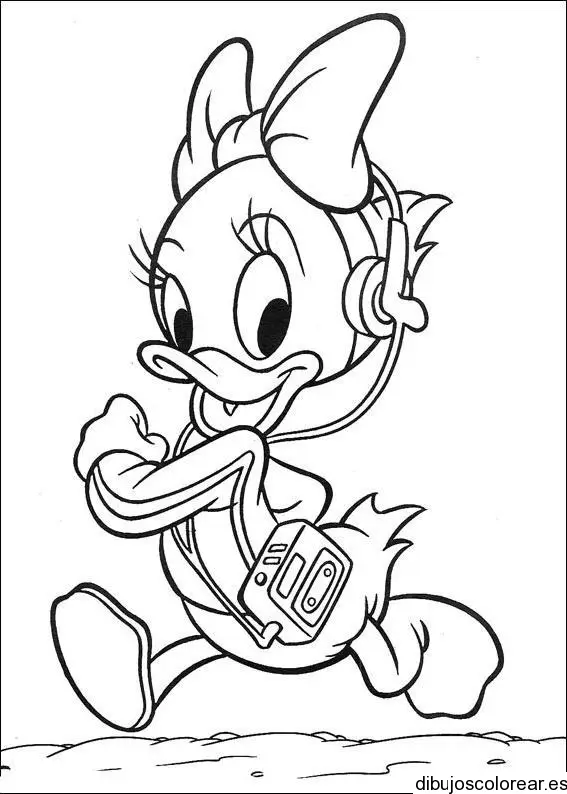 Dibujo de Daisy de niña para colorear