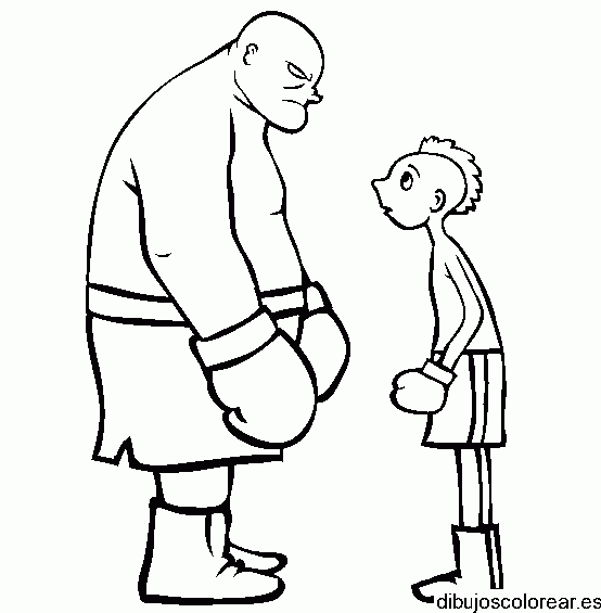 Dibujo de dos contrincantes para colorear