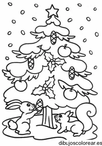 Dibujo de dos niños con un feliz año nuevo para colorear