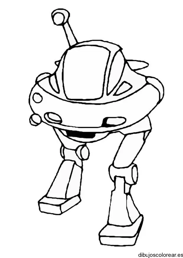 Dibujo de dos robots para colorear