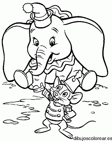 Dibujo de Dumbo en el circo para colorear
