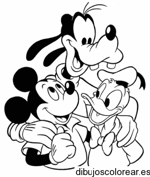Dibujo de El Pato Donald y sus amigos para colorear