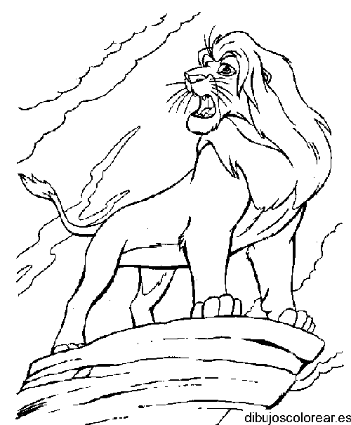 Dibujo de El Rey León para colorear