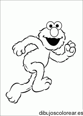 Dibujo de Elmo corriendo para colorear
