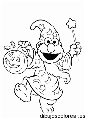 Dibujo de Elmo vestido de mago para colorear