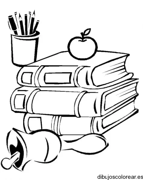 Dibujo de escritorio de profesor para colorear
