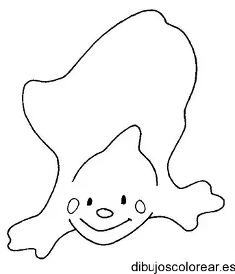 Dibujo de fantasma volando para colorear