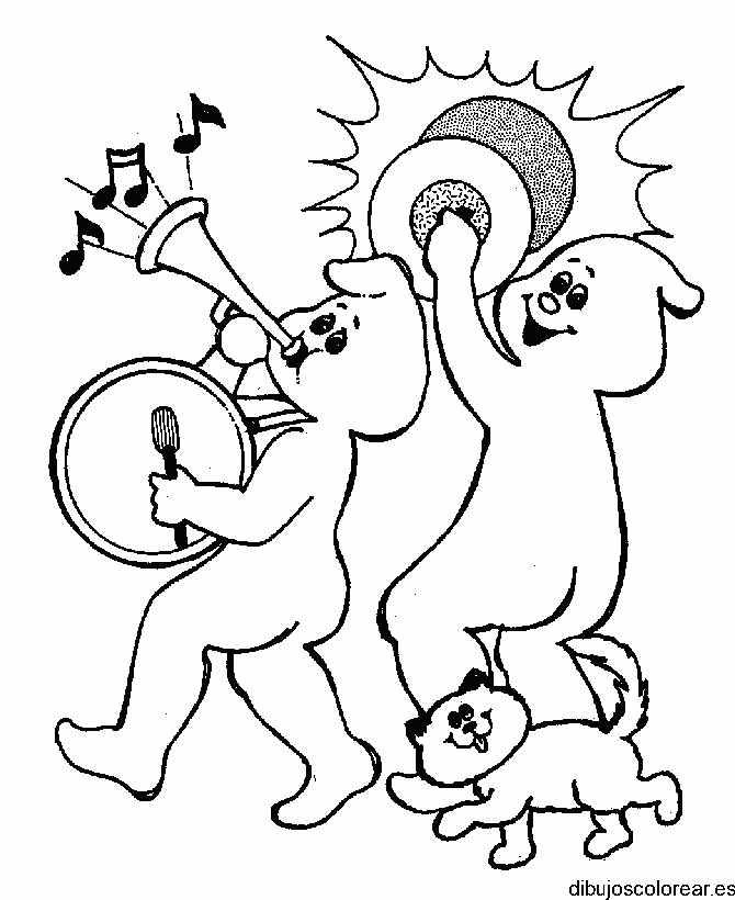 Dibujo de fantasmas musicales para colorear