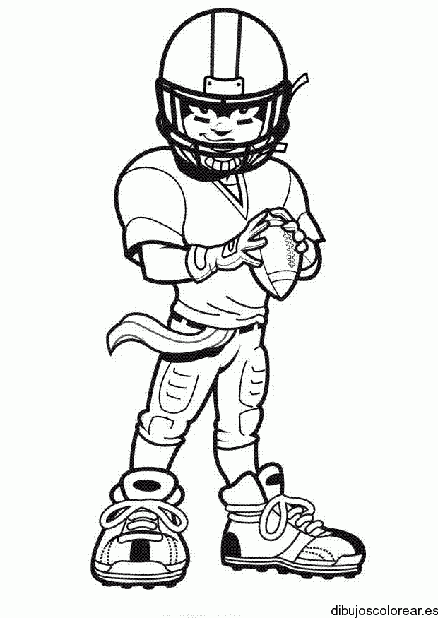 Dibujo de fútbol americano para colorear