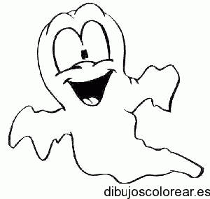 Dibujo de Halloween un fantasma para colorear