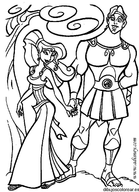 Dibujo de Hércules para colorear