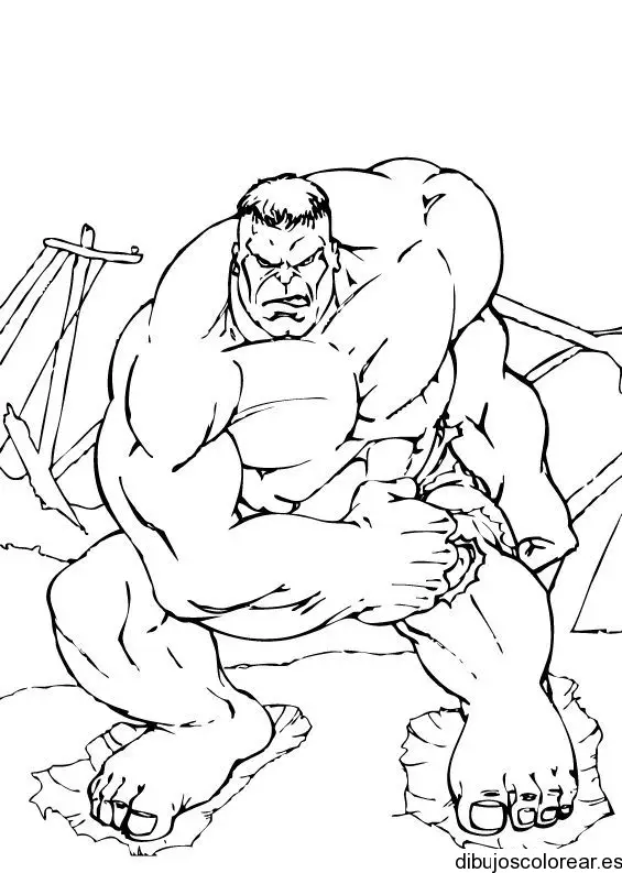 Dibujo de Hulk enfurecido para colorear