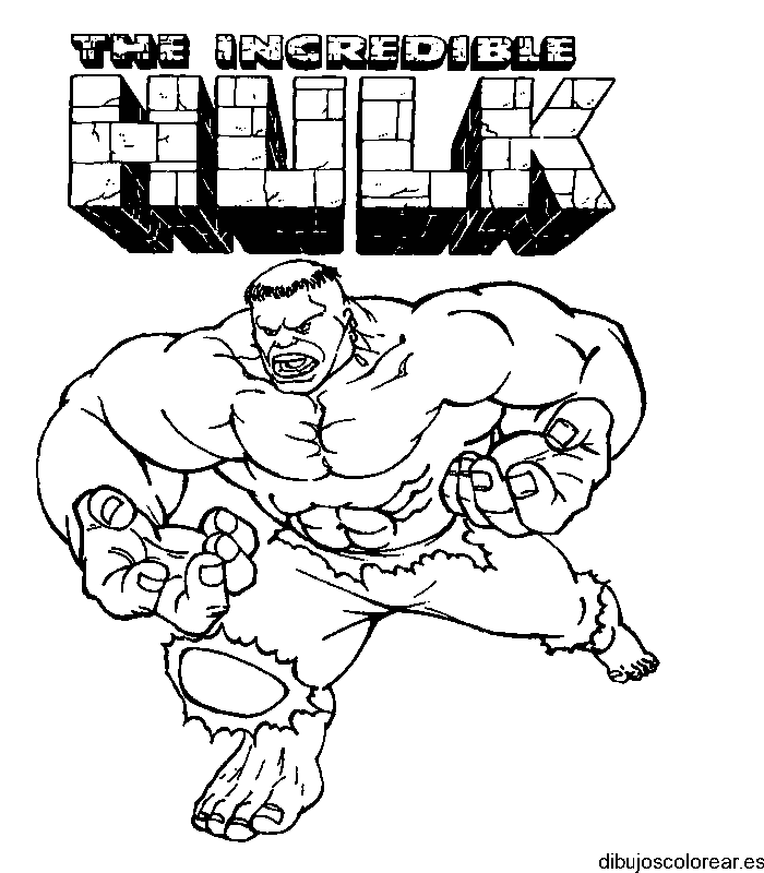Dibujo de Hulk para colorear