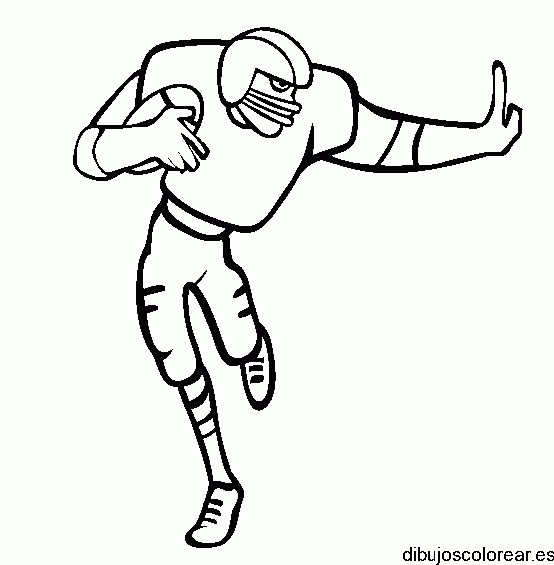Dibujo de jugador de Fútbol Americano para colorear