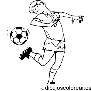 Dibujo de jugador haciendo piruetas para colorear