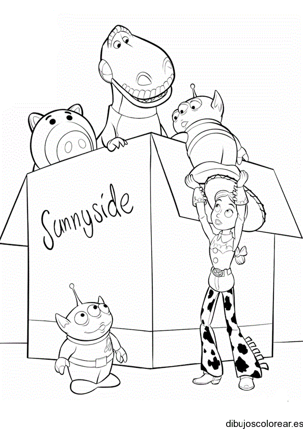Dibujo de juguetes Toy Story para colorear