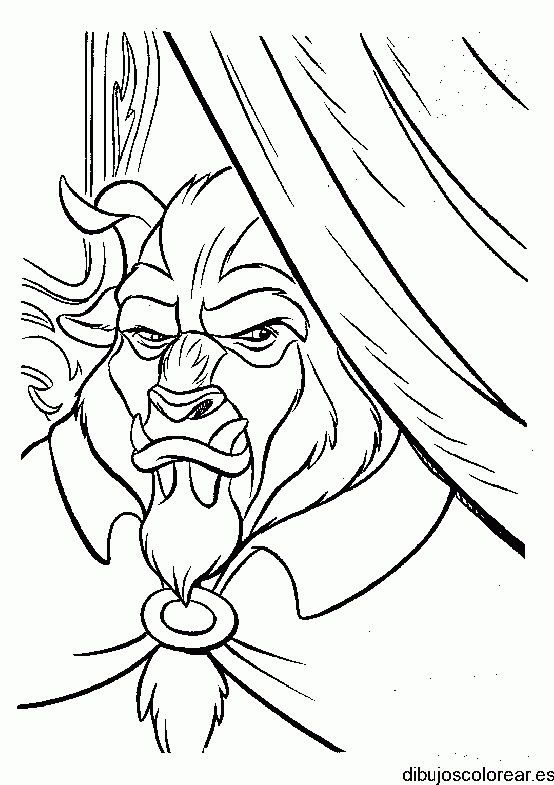 Dibujo de La Bestia triste para colorear