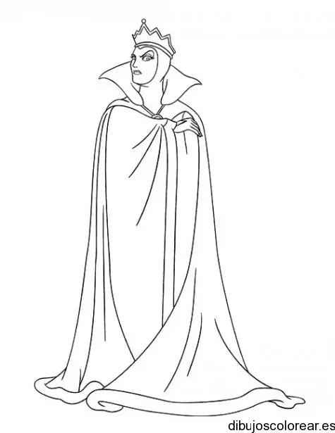 Dibujo de la bruja de Blancanieves para colorear