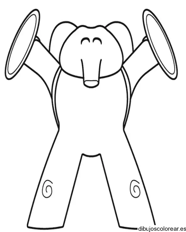 Dibujo de la Elefante Elly para colorear