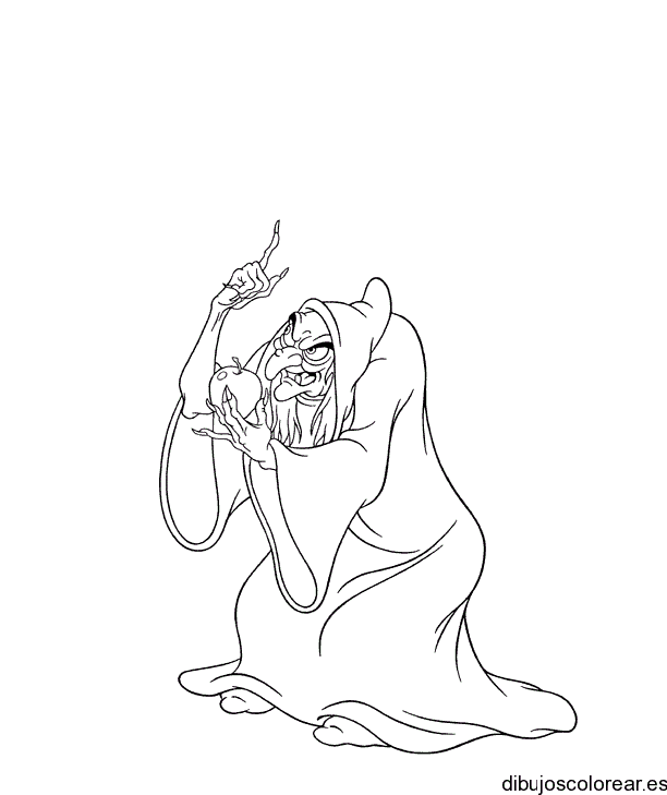 Dibujo de la madrastra de Blancanieves para colorear