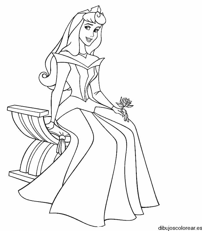 Dibujo de la Princesa Aurora para colorear