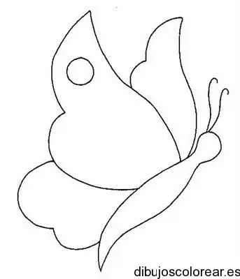 Dibujo de la silueta de una mariposa para colorear