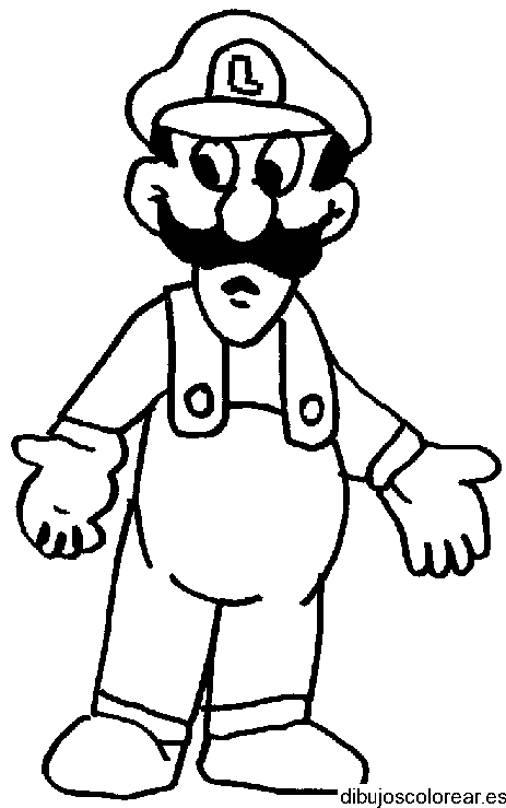 Dibujo de Mario Bros asustado para colorear