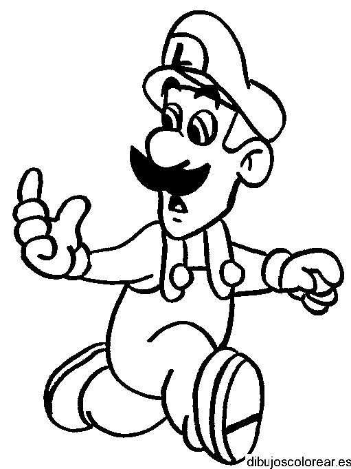 Dibujo de Mario Bros corriendo para colorear