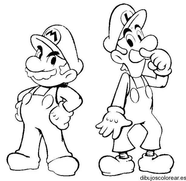 Dibujo de Mario Bros enfadado para colorear