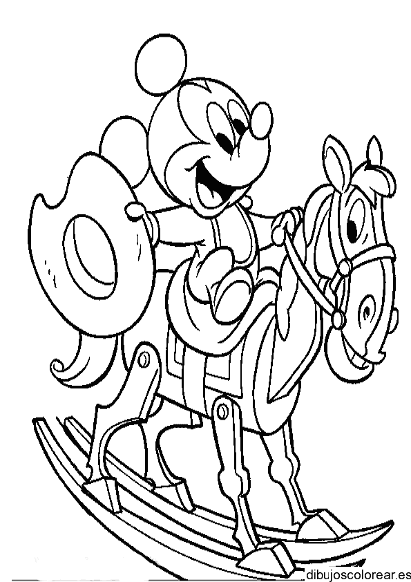 Dibujo de Mickey Mouse bebé para colorear