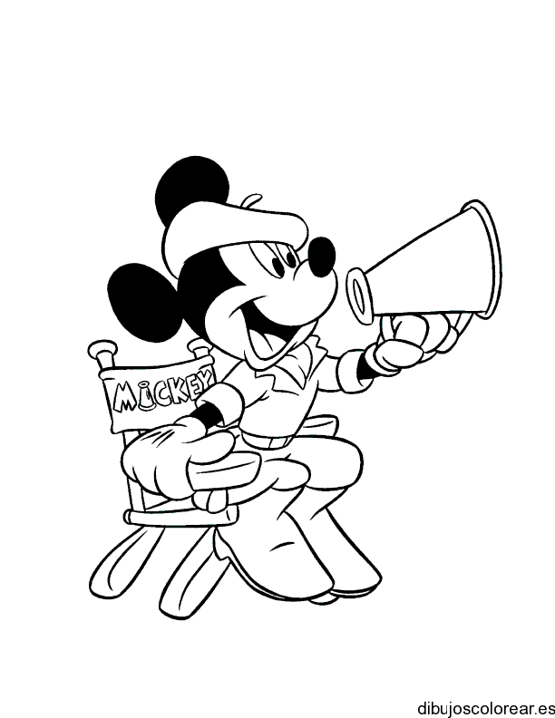 Dibujo de Mickey Mouse director para colorear