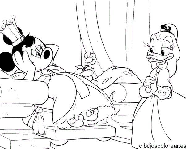 Dibujo de Mickey Mousse rey para colorear