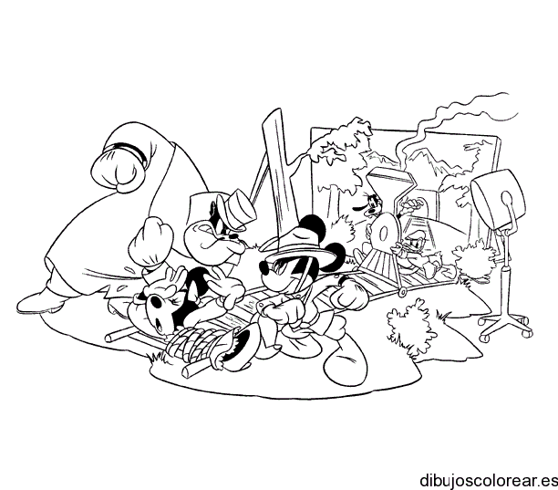 Dibujo de Mickey y la pandilla para colorear
