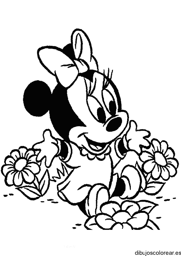 Dibujo de Minnie bebé para colorear
