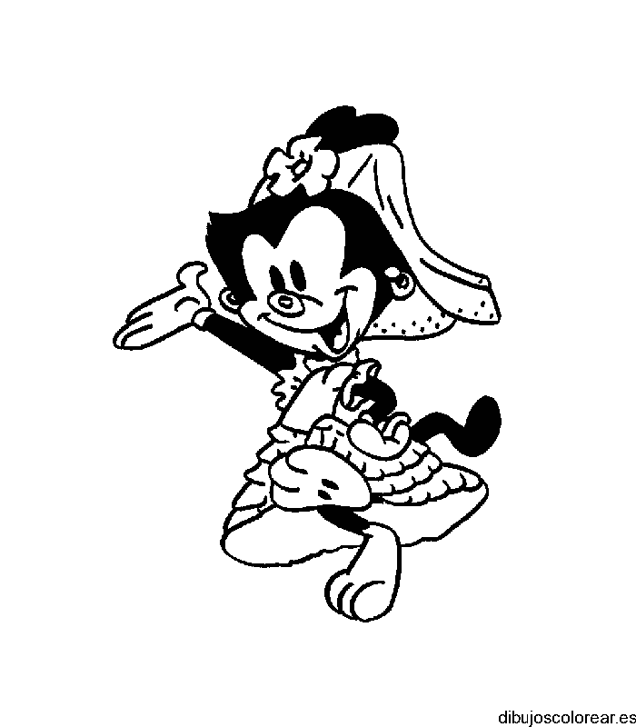 Dibujo de niña animaniacs para colorear
