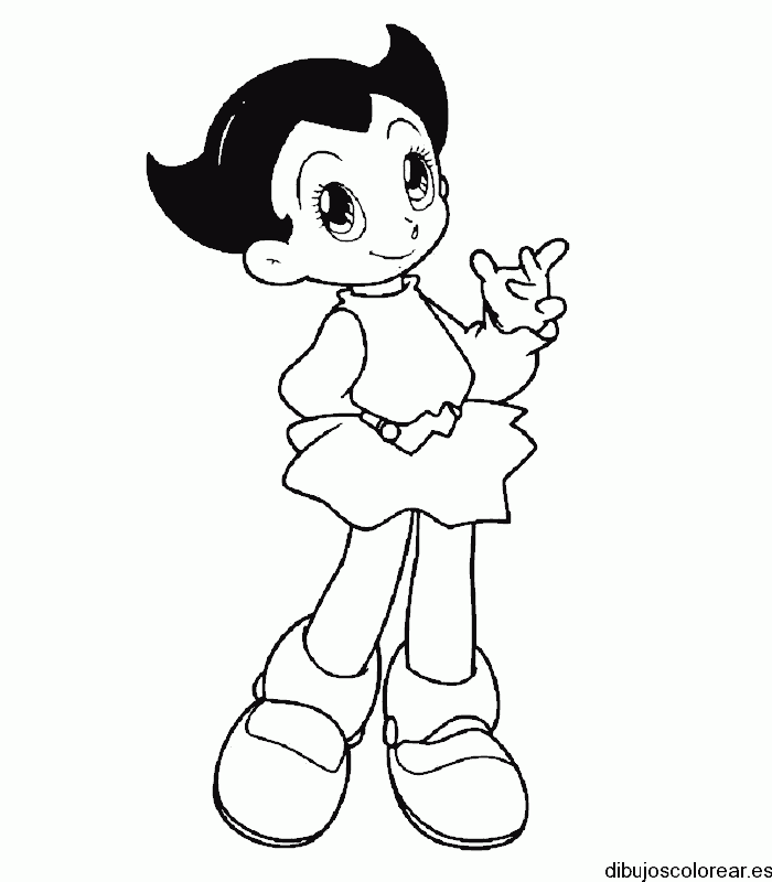 Dibujo de niña para colorear