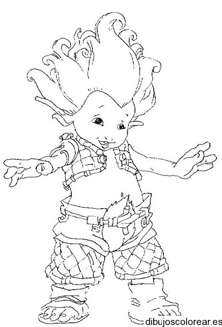 Dibujo de niño de los Minimoys para colorear